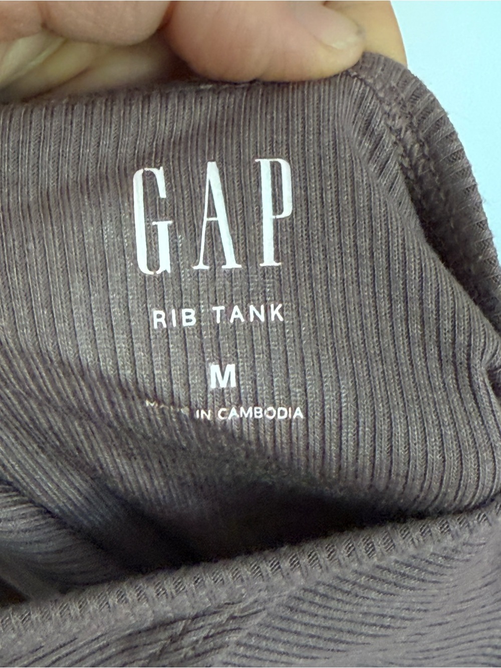 GAP Ribbed Ruffled Shoulder Tank Tops - Picture 4 of 12